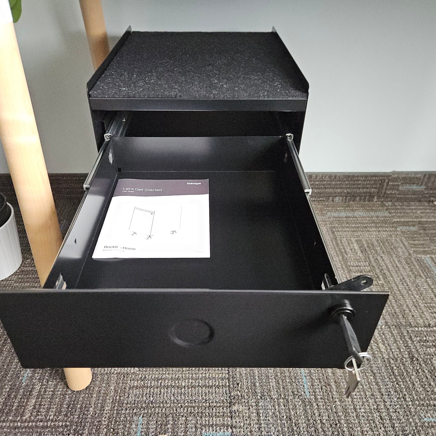 Rockit under desk filing system