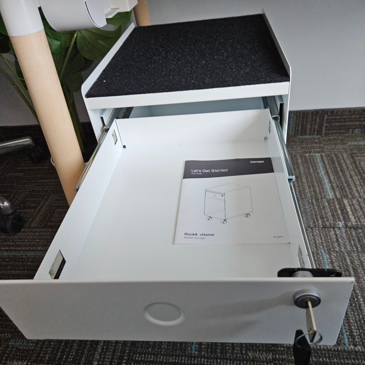 Rockit under desk filing system